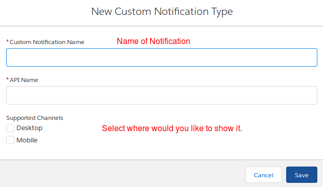 New Custom Notification Type