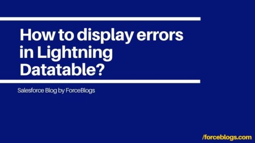 How to display errors in Lightning Datatable?